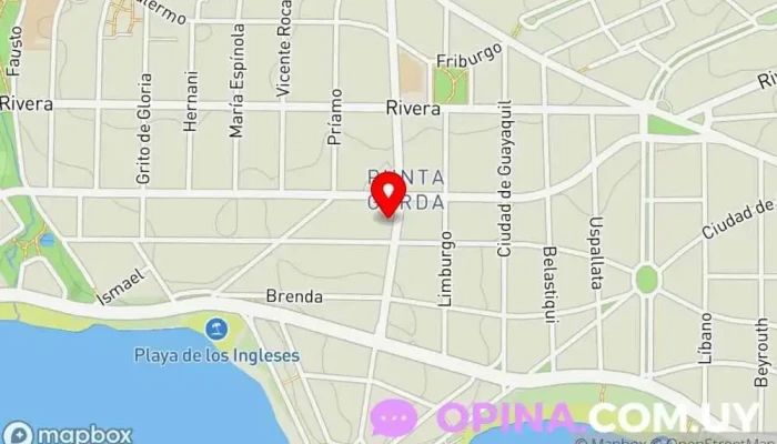 mapa de Policlinico Punta Gorda. Aespm. General Paz 1429 Médico en Montevideo