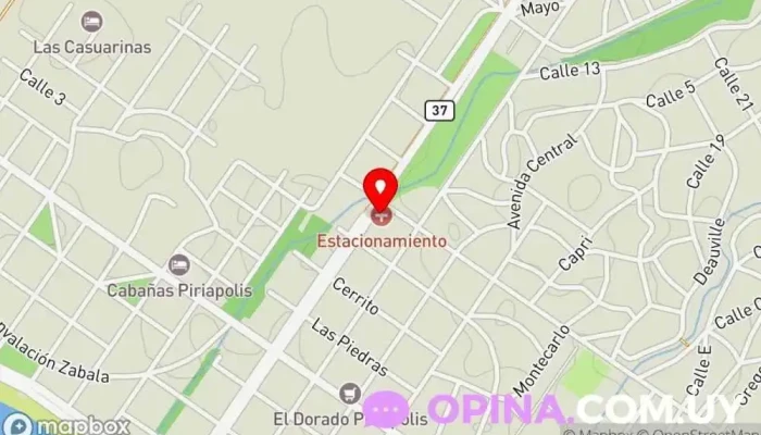 mapa de Policlínico Sanatorio SEMM Mautone Piriápolis Centro médico en Piriápolis