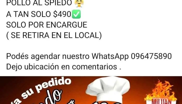 Polleria Miluan Menu - Montevideo