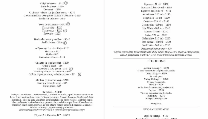 Polo Bamba -  Menu - Montevideo