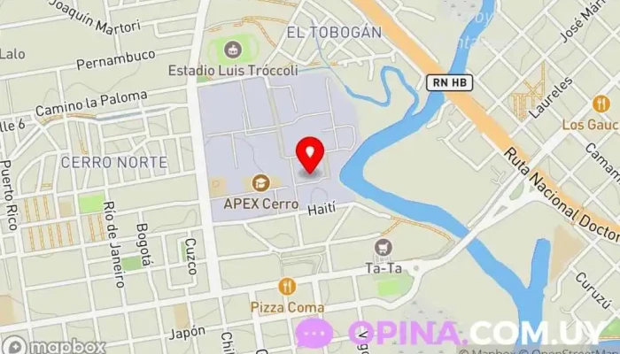 mapa de Polo Educativo Tecnológico Cerro Escuela en Montevideo
