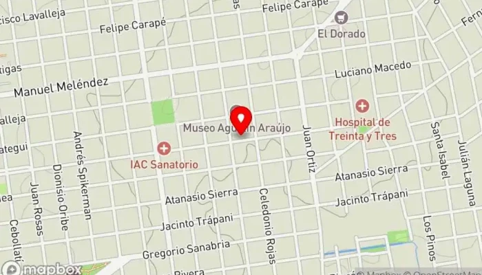 mapa de Porfiado Bar Bar en Treinta y Tres