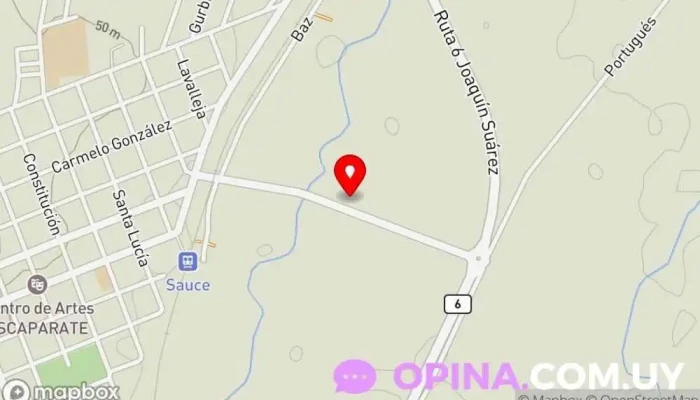 mapa de Predio Sauce a Caballo Centro de recreo en Sauce