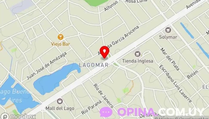 mapa de Propiedades Lago Agencia inmobiliaria en De la costa