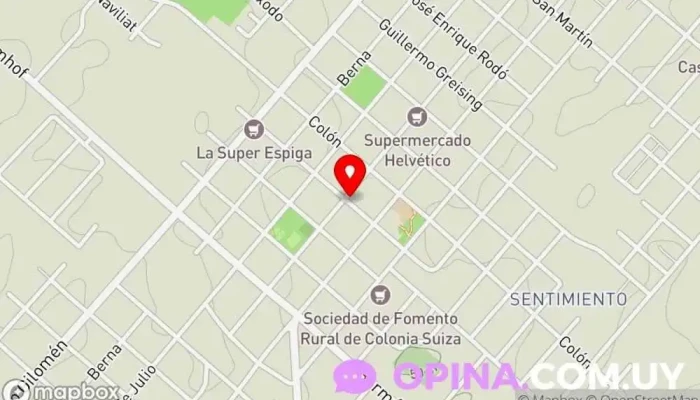 mapa de ProPiel Centro Clínico Clínica especializada en Nueva Helvecia