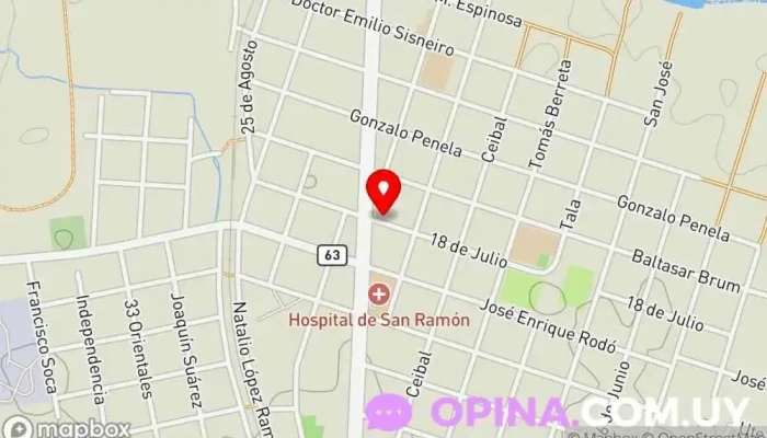 mapa de Psico Salud San Ramon Centro educativo en San Ramón