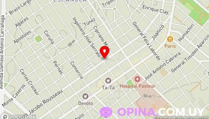 mapa de Psicóloga Ana Laura Freitas Clínica psiquiátrica en Montevideo