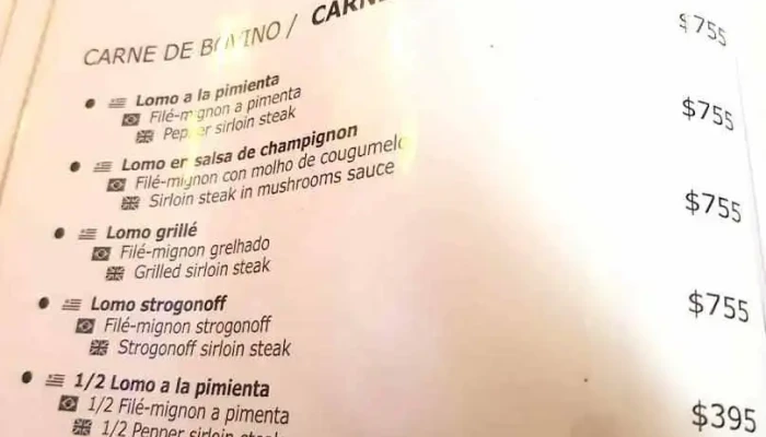 Pulperia De Los Faroles Menu - Col. del Sacramento