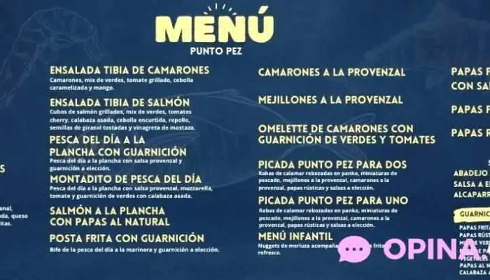 Punto Pez -  Menu - Montevideo