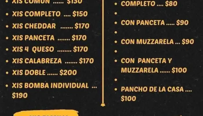 Punto Xis -  Menu - Rivera