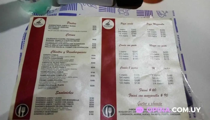 Que Rico Menu - San Carlos