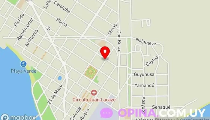 mapa de Quesería Lacazina Granja en Juan L. Lacaze