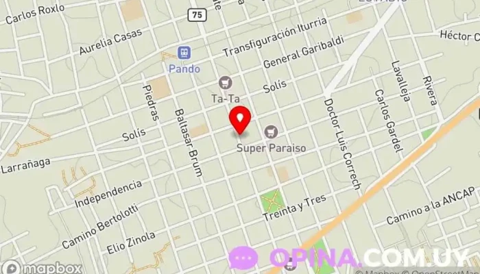 mapa de Radio Continental 1600 AM Emisora de radio en Pando