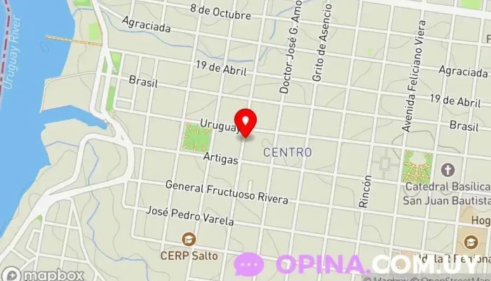 mapa de Radio Tabaré 740 Am Emisora de radio en Salto