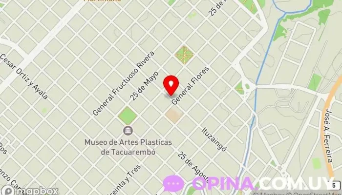 mapa de Radio Tacuarembó Comercio en Tacuarembó