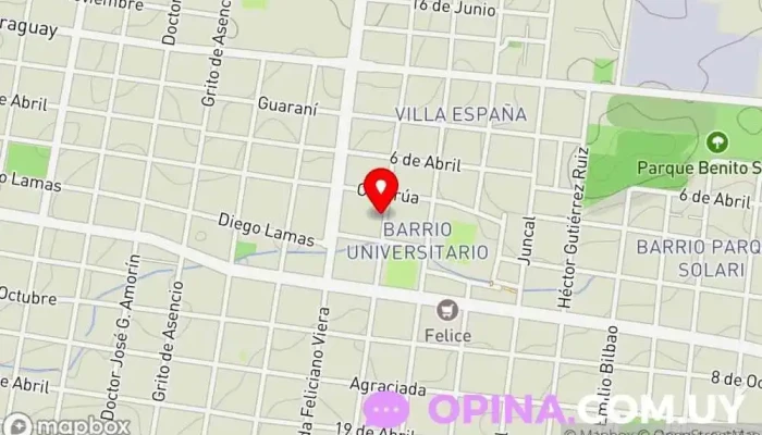 mapa de Radio Taxi Servicio de taxis en Salto