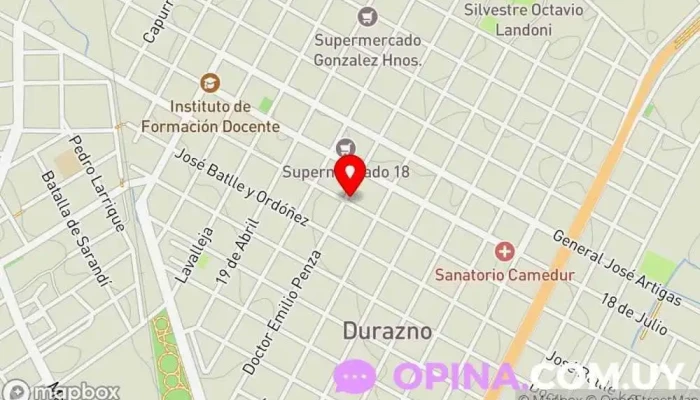 mapa de Radio Yi Durazno Emisora de radio en Durazno