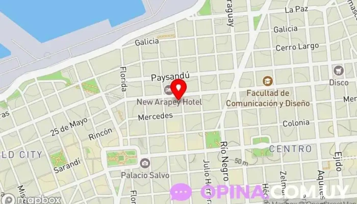 mapa de Radiocero Emisora de radio en Montevideo