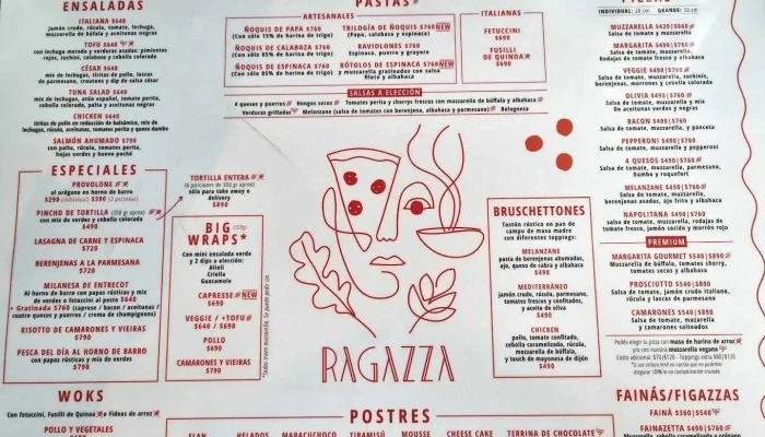 Ragazza -  Menu - Punta del Este