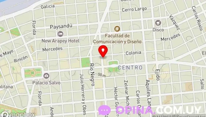 mapa de Rayo Violeta Tienda de material de oficina en Montevideo