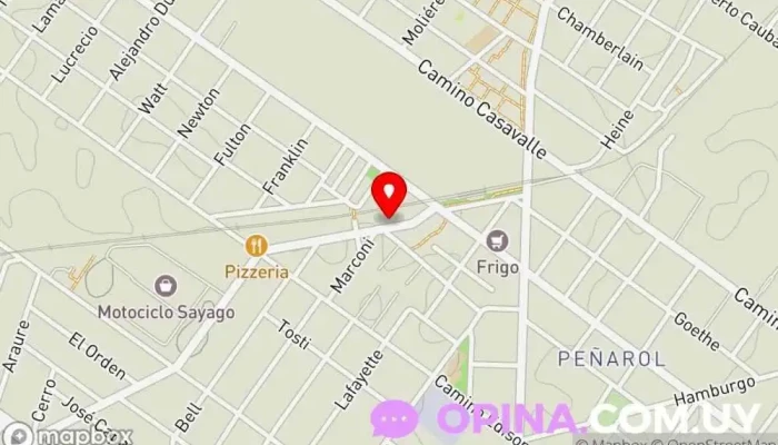 mapa de Reactiva Contenidos Emisora de radio en Montevideo