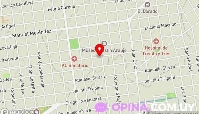 mapa de Red Qualitas Treinta yTres Institución educativa en Treinta y Tres