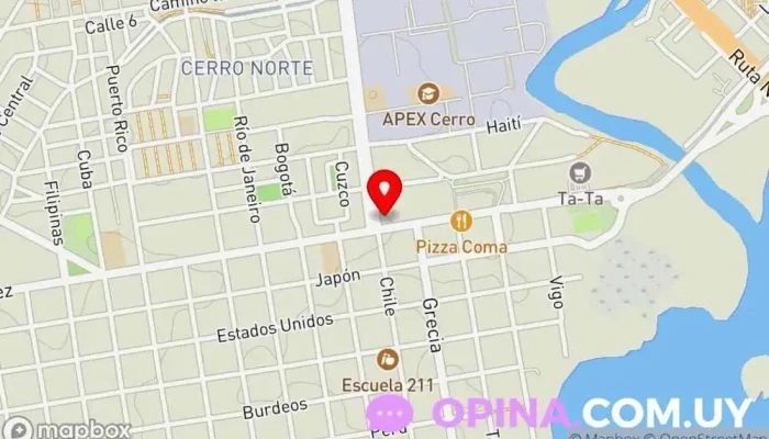 mapa de Regazo de Lita Escuela en Montevideo