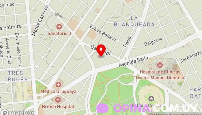 mapa de Relevium Medicina del Dolor Clínica del dolor en Montevideo