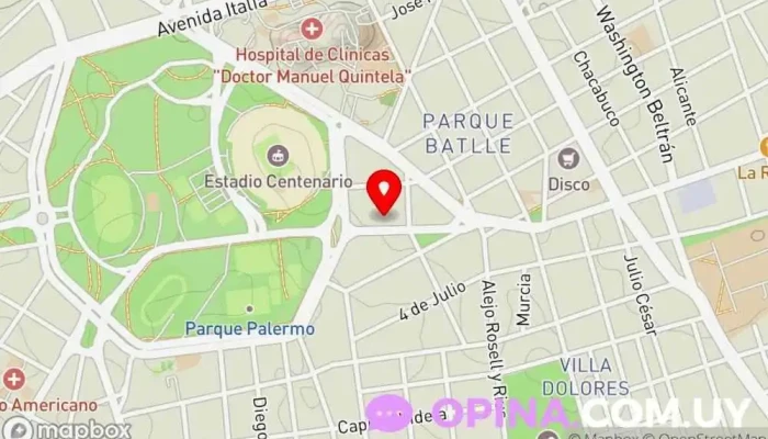 mapa de Reprovita Lab & Biobank Clínica de salud reproductiva en Montevideo