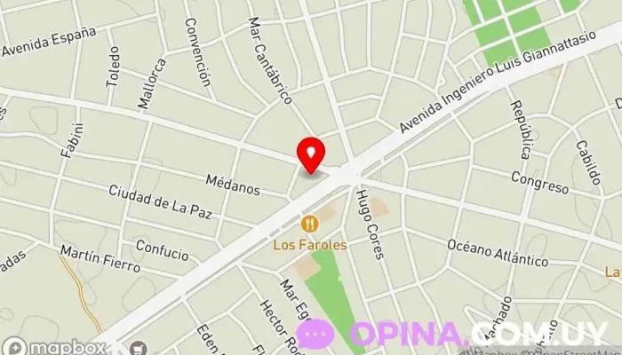 mapa de RES.ARTE .HOLISTICA ATENCION Clínica especializada en CANELONES