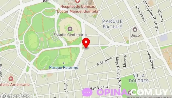 mapa de Residencial Altos del Parque Clínica especializada en Montevideo