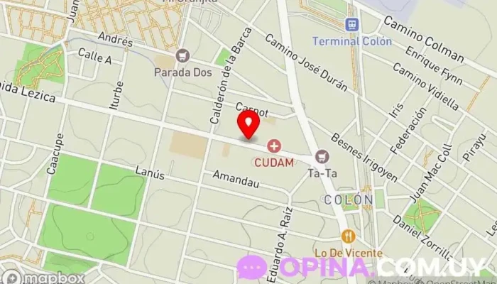 mapa de Residencial Lezica Residencia de ancianos en Montevideo