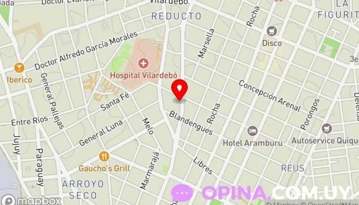 mapa de Respuesta Gráfica Imprenta en Montevideo