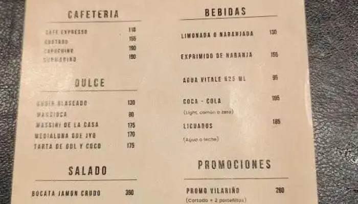 Restaurant Sorocabana -  Menu - Montevideo