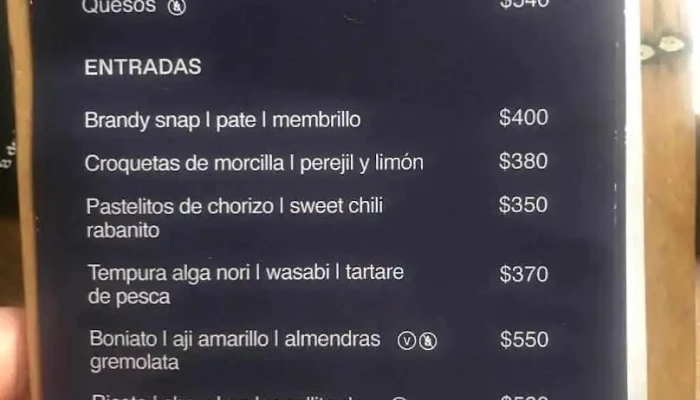 Restaurante Concreto -  Menu - Montevideo