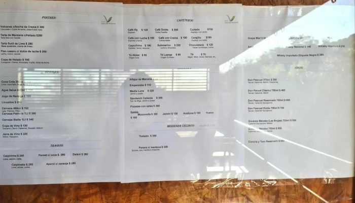 Restaurante Del Penitente -  Menu - Villa Serrana