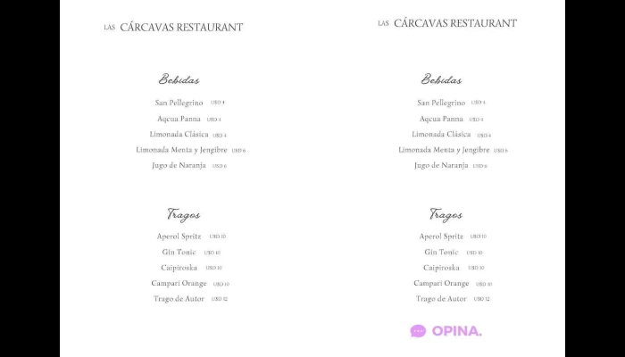 Restaurante Las Carcavas Menu - Rocha