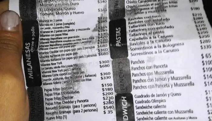 Restaurante Las Cruces -  Menu - Montevideo