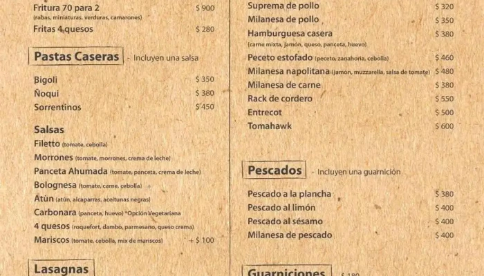 Restopub 70 -  Menu - Punta del Diablo