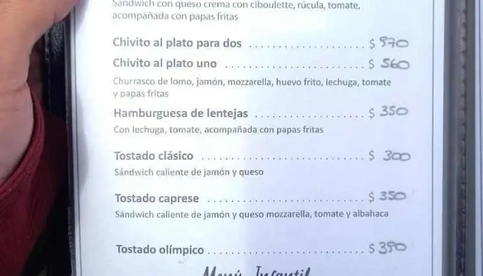 Restoran Picasso -  Menu - Col. del Sacramento