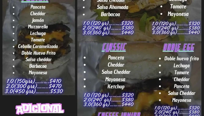 Ricas Burguer Menu - Barros Blancos