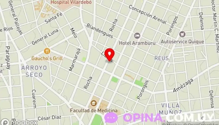 mapa de RM papeleria Papelería en Montevideo