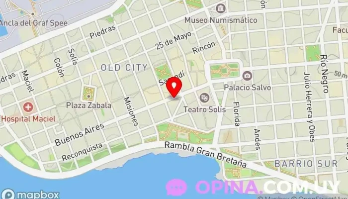 mapa de Roble Propiedades Agencia inmobiliaria en Montevideo