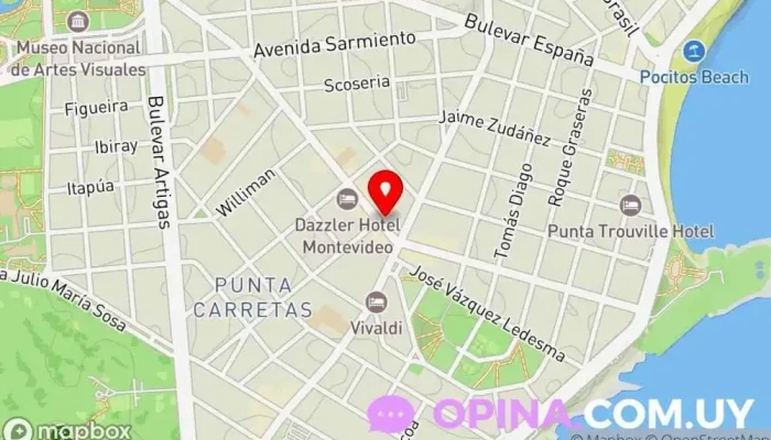 mapa de Roldán Bienes Raíces Agencia inmobiliaria en Montevideo