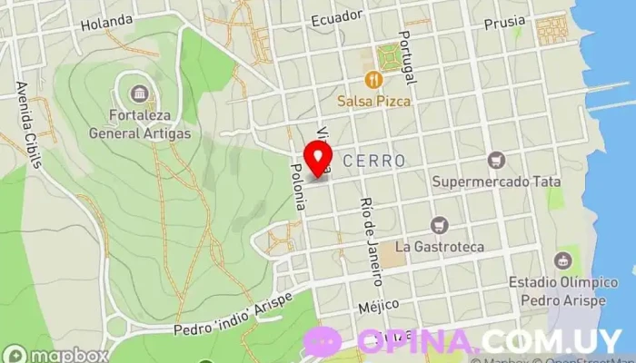 mapa de Romina Oviedo podologia y manicuria Podólogo en Montevideo