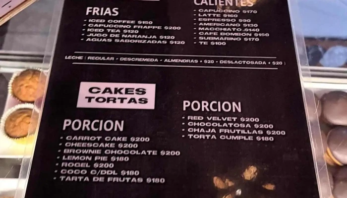 Rosas Dessert Menu - Montevideo