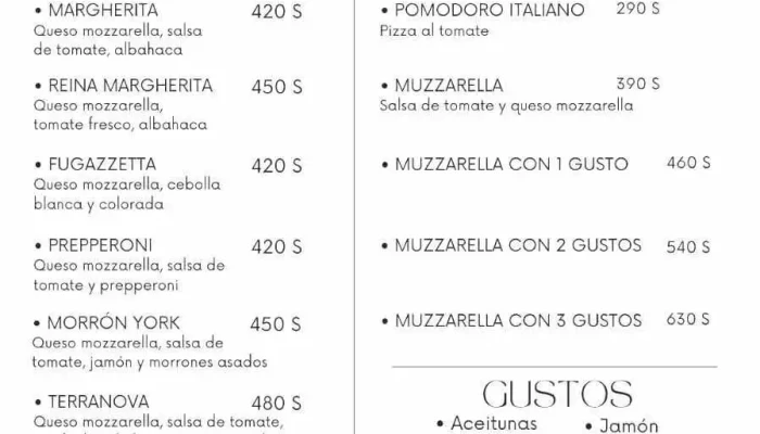 Rosh Club -  Menu - Parque del Plata