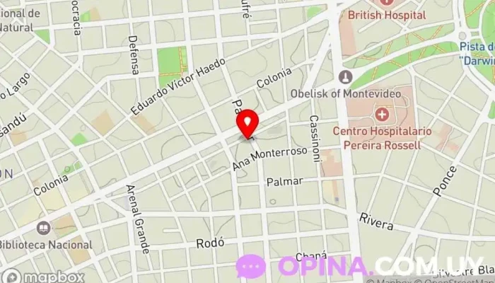 mapa de Rubato musica Escuela de música en Montevideo