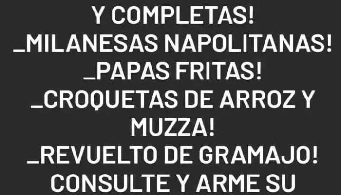 Sabor Nuestro -  Menu - Nuevo Berl&iacute;n