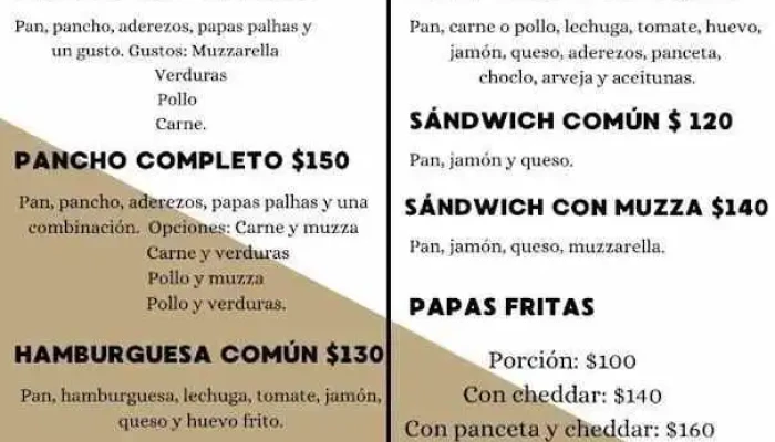 Sabor Urbano -  Menu - Artigas